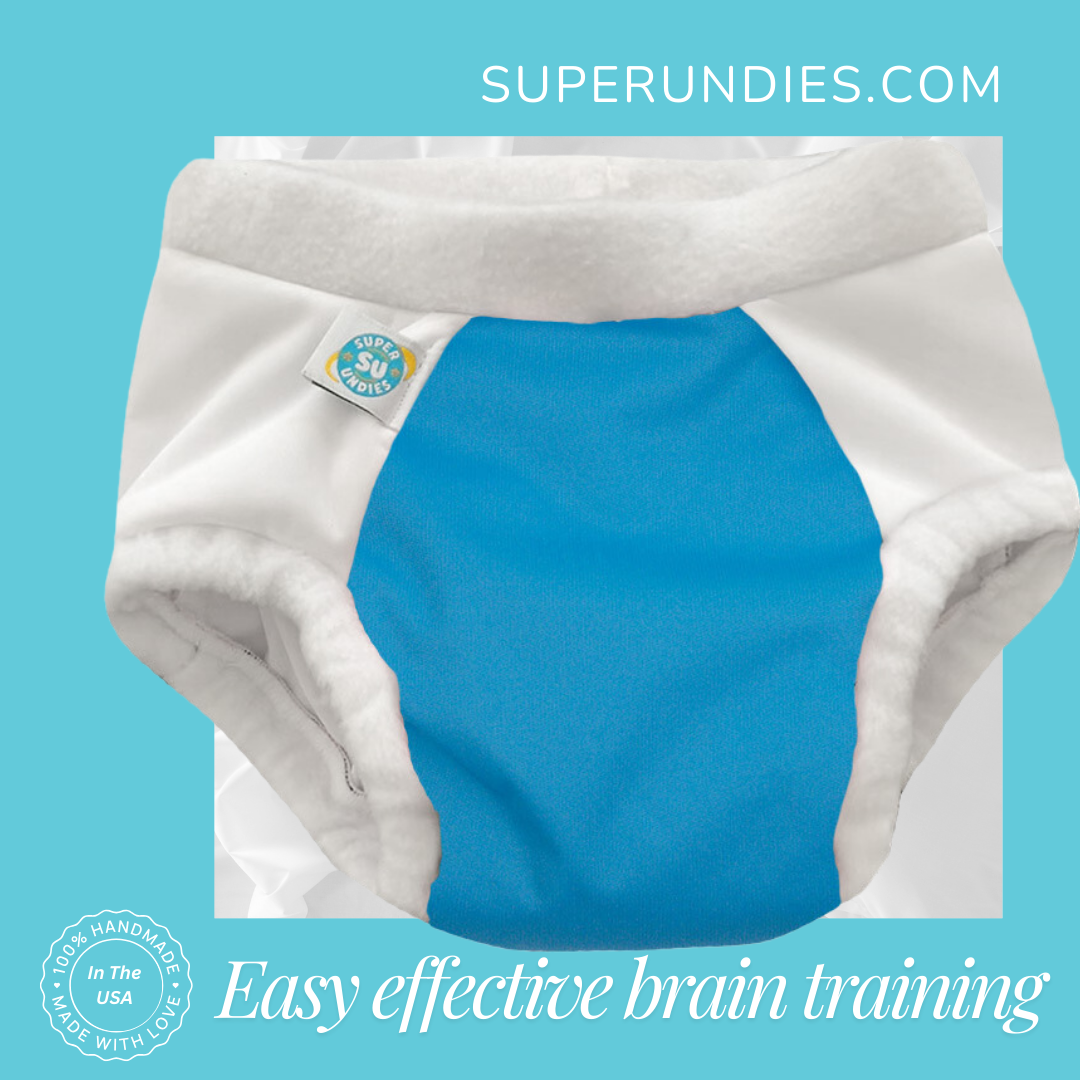 Overnight bedwetting pants - sensory underwear - aqua - Super Undies