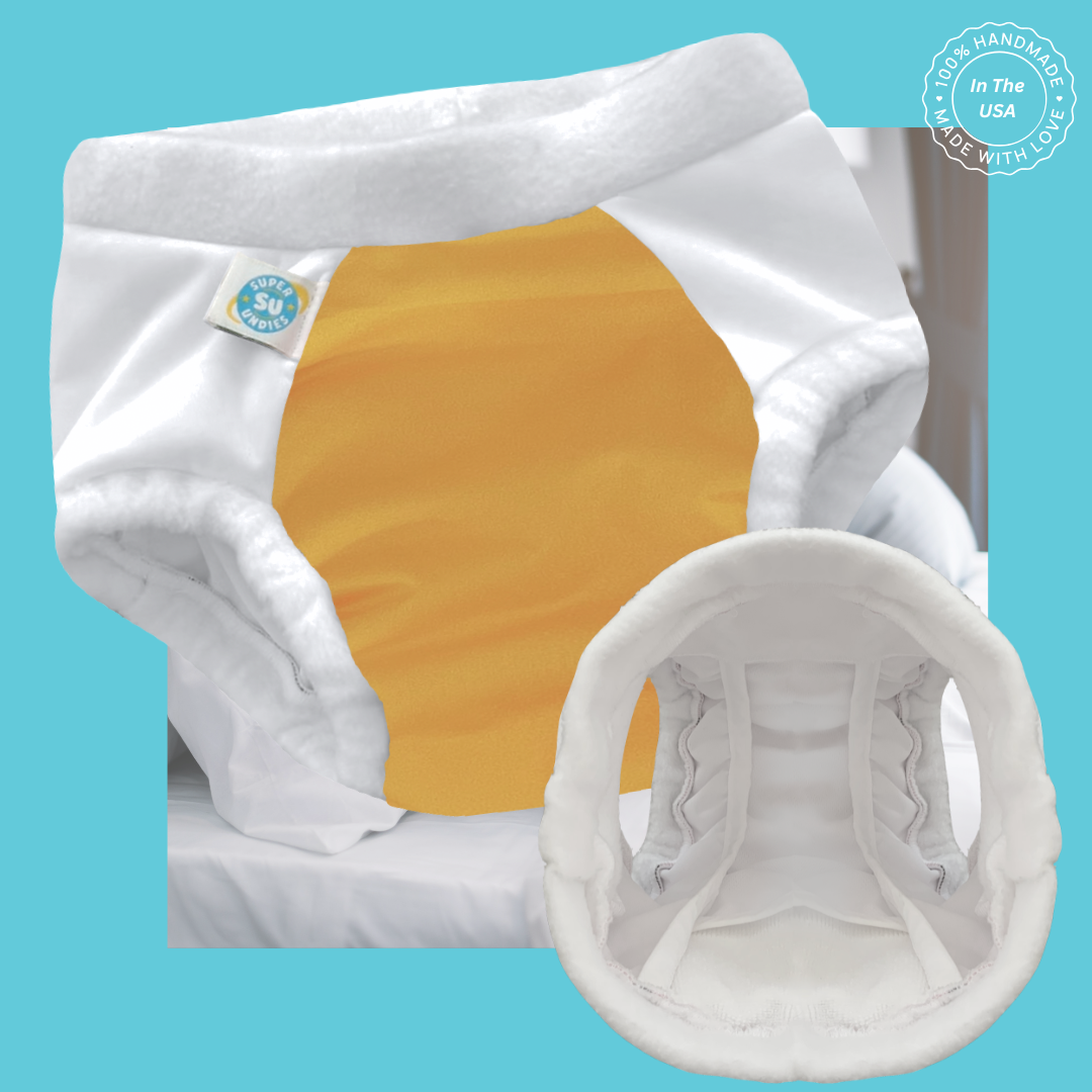 Overnight diaper for big kids in dove