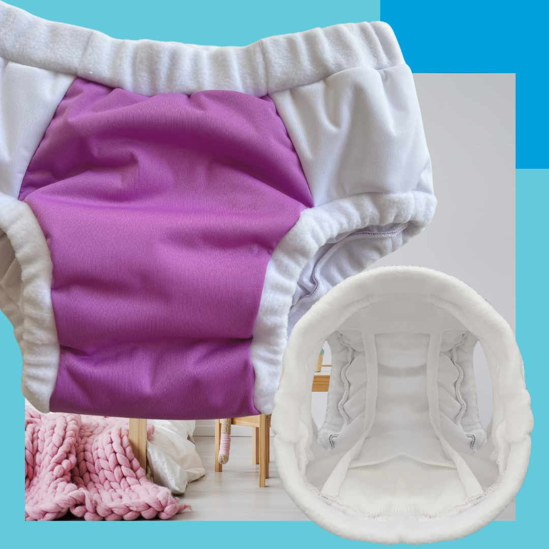 Bedwetting diaper for girls - violet
