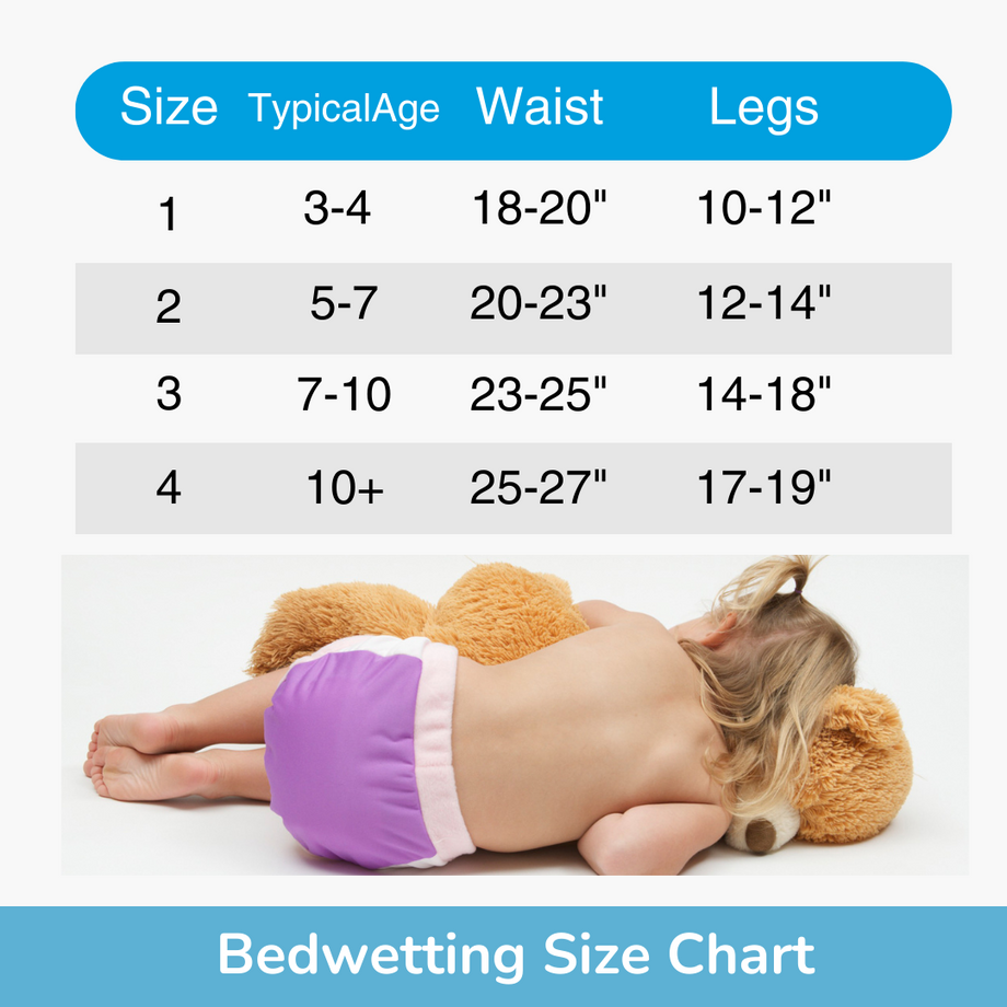 Bedwetting Underwear Size Guide