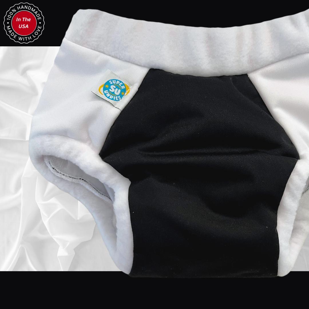 Overnight bedwetting pants - sensory underwear - black - Super Undies