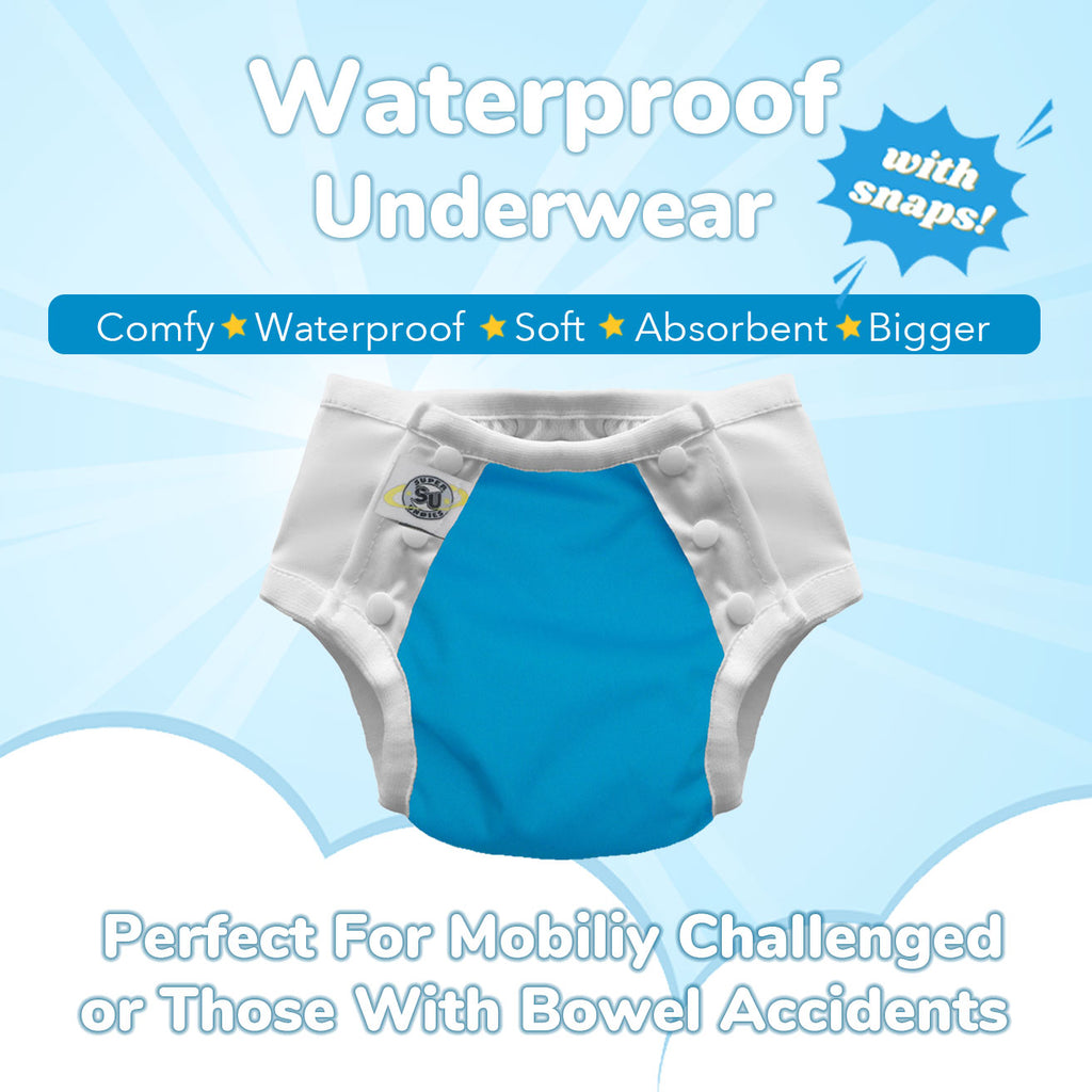 Waterproof Undies w/Snaps Size 2 – Super Undies