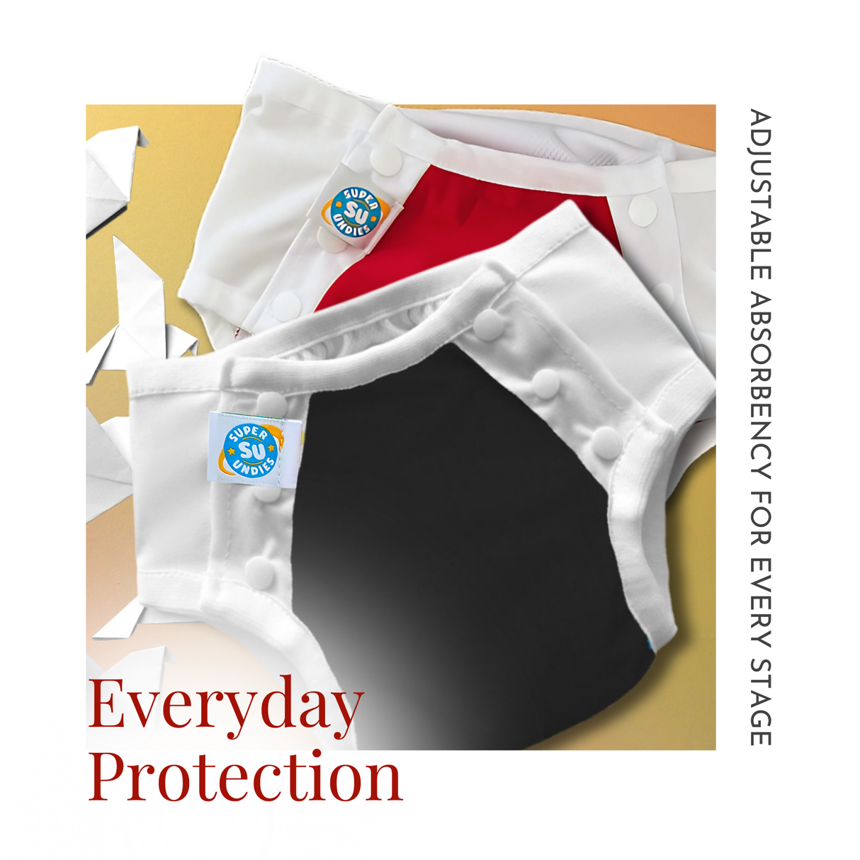 Variety Waterproof Undies w/Snaps & Inserts!